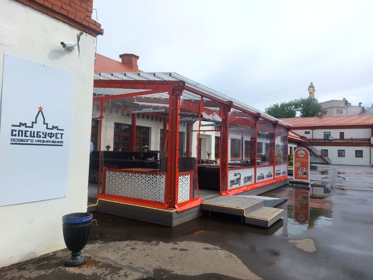 ПВХ шторы для летней террасы кафе в Красном Холме