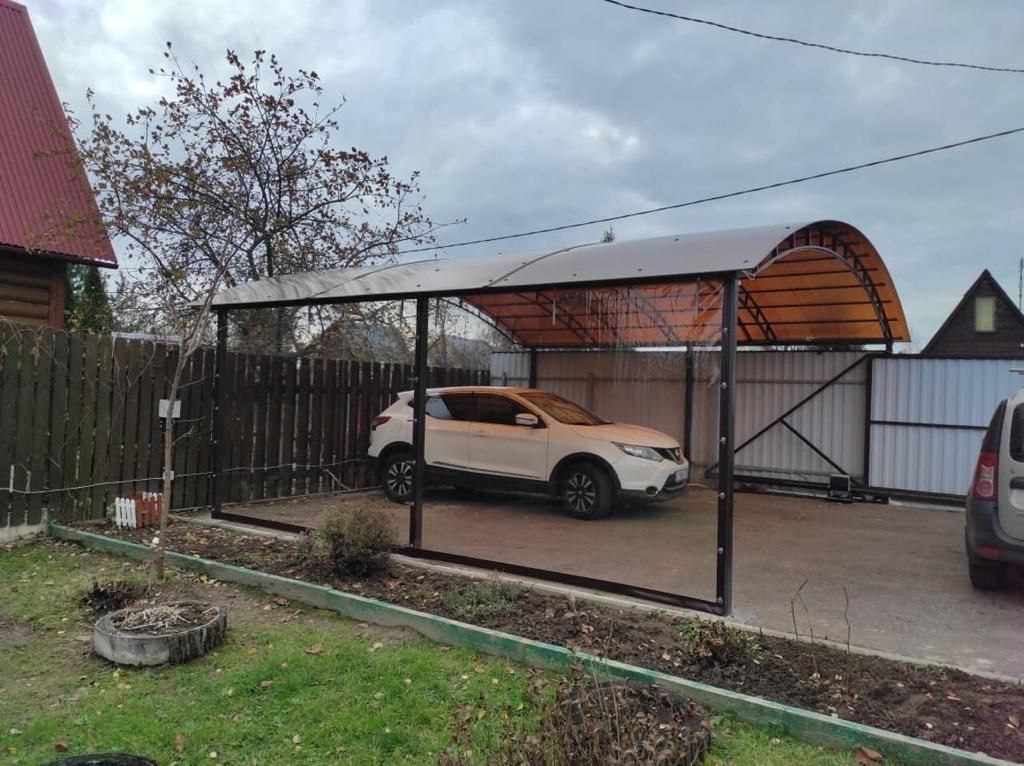 Прозрачные шторы ПВХ для навеса под автомобиль в Красном Холме